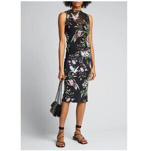 FUZZI Floral Dress in Navy Size Small NWT